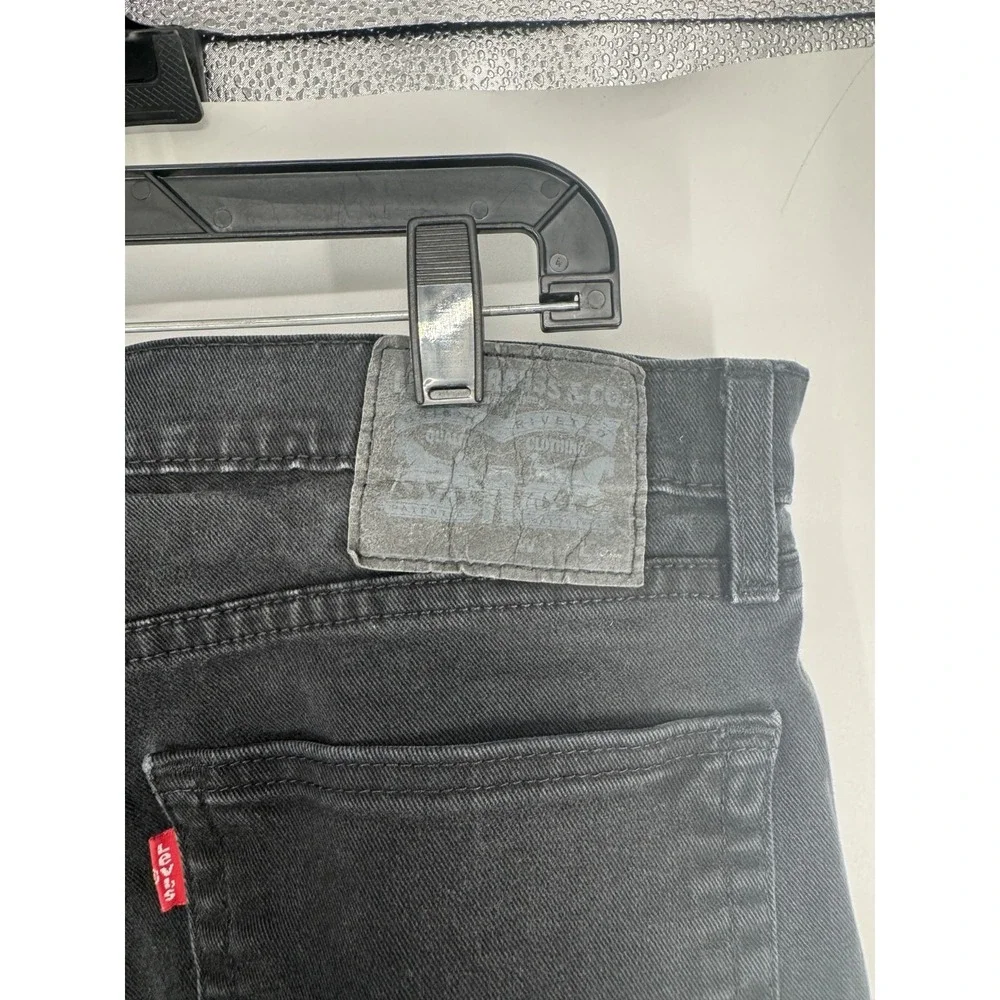 Levi's 513 Jeans Mens Size 36x32 Black Slim Fit Straight Leg Stretch Denim Pants